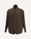 Giorgio Armani Pea Coat In Wool And Cashmere Cloth In Brown
