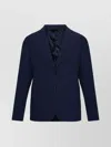 Giorgio Armani Wool Jacket Notched Lapels In Blue