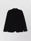 Giorgio Armani Wool Jacket With Front Patch Pockets In Black
