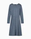 Giorgio Armani Wool Jersey Dress With Epaulettes Detail In Gray