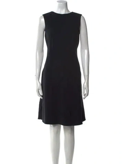 Pre-owned Giorgio Armani Wool Knee-length Dress In Black