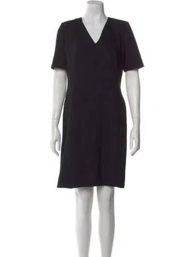 Pre-owned Giorgio Armani Wool Knee-length Dress In Black