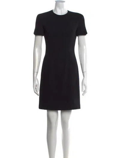 Pre-owned Giorgio Armani Wool Knee-length Dress In Black
