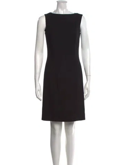 Pre-owned Giorgio Armani Wool Knee-length Dress In Black