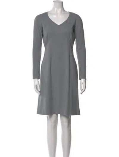 Pre-owned Giorgio Armani Wool Knee-length Dress In Gray