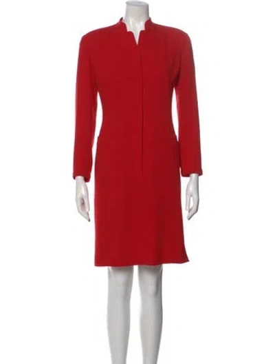 Pre-owned Giorgio Armani Wool Knee-length Dress In Orange