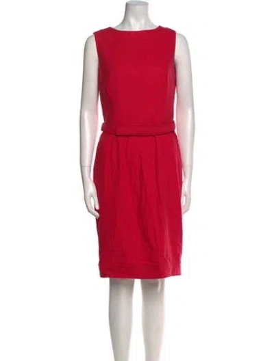 Pre-owned Giorgio Armani Wool Knee-length Dress In Pink