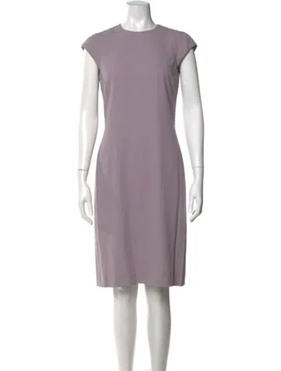 Pre-owned Giorgio Armani Wool Knee-length Dress In Purple