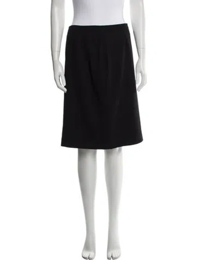 Pre-owned Giorgio Armani Wool Knee-length Skirt In Black