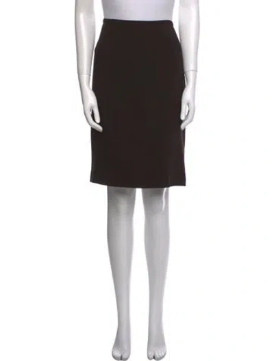 Pre-owned Giorgio Armani Wool Knee-length Skirt In Black