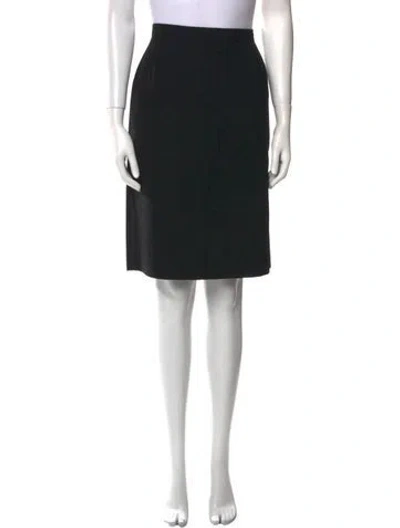 Pre-owned Giorgio Armani Wool Knee-length Skirt In Black