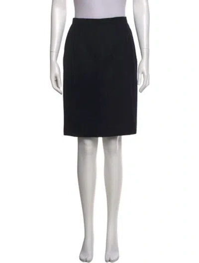 Pre-owned Giorgio Armani Wool Knee-length Skirt In Black