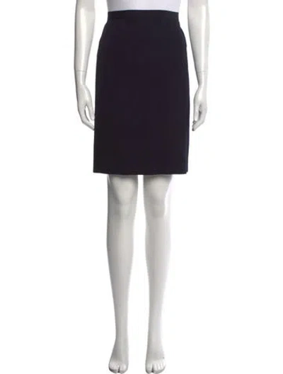 Pre-owned Giorgio Armani Wool Knee-length Skirt In Black