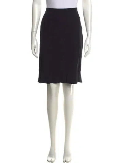 Pre-owned Giorgio Armani Wool Knee-length Skirt In Black
