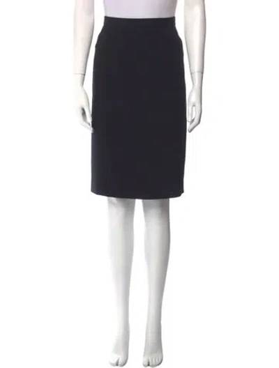 Pre-owned Giorgio Armani Wool Knee-length Skirt In Black