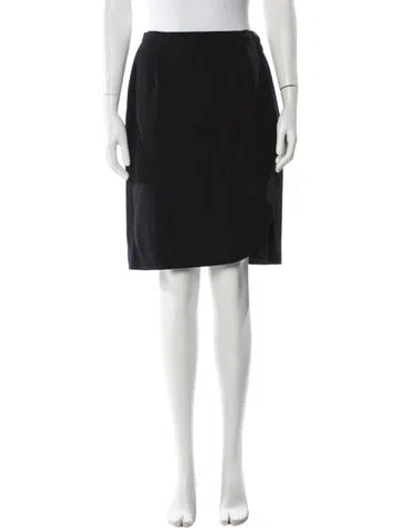 Pre-owned Giorgio Armani Wool Knee-length Skirt In Black