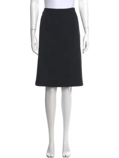 Pre-owned Giorgio Armani Wool Knee-length Skirt In Black