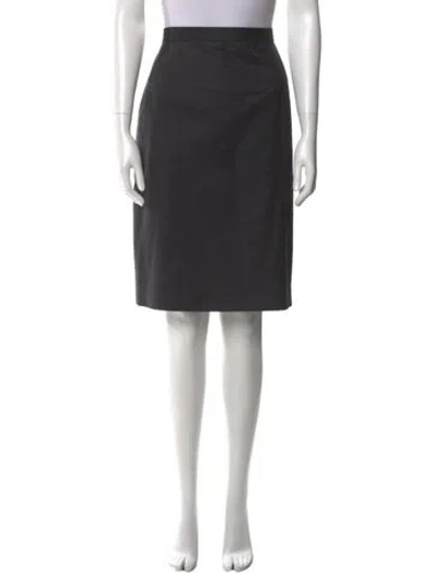 Pre-owned Giorgio Armani Wool Knee-length Skirt In Gray