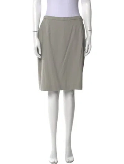Pre-owned Giorgio Armani Wool Knee-length Skirt In Gray