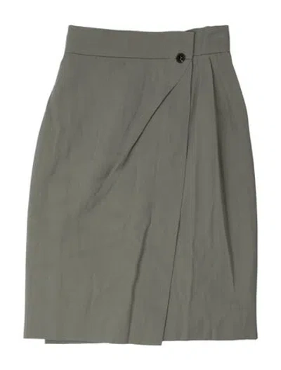 Pre-owned Giorgio Armani Wool Knee-length Skirt In Gray