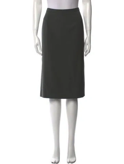 Pre-owned Giorgio Armani Wool Knee-length Skirt In Green