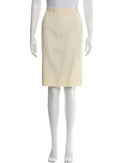 Pre-owned Giorgio Armani Wool Knee-length Skirt In Neutral