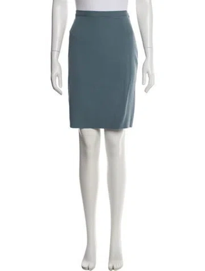 Pre-owned Giorgio Armani Wool Knee-length Skirt In Purple