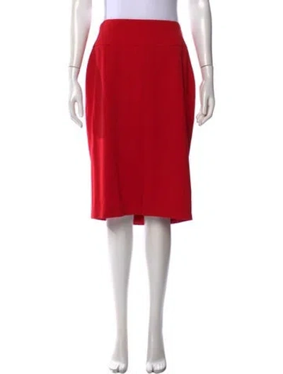 Pre-owned Giorgio Armani Wool Knee-length Skirt In Red