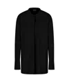 Giorgio Armani Sophisticated Mandarin Collar Shirt In Black