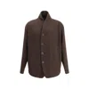 Giorgio Armani Wool Men's Jacket In Brown