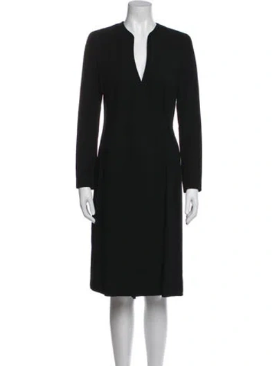 Pre-owned Giorgio Armani Wool Midi Length Dress In Multi