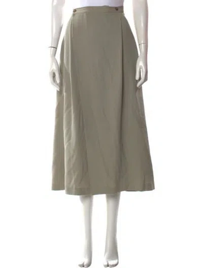 Pre-owned Giorgio Armani Wool Midi Length Skirt In Neutral