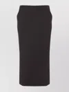 Giorgio Armani Wool Midi Skirt Central Slit