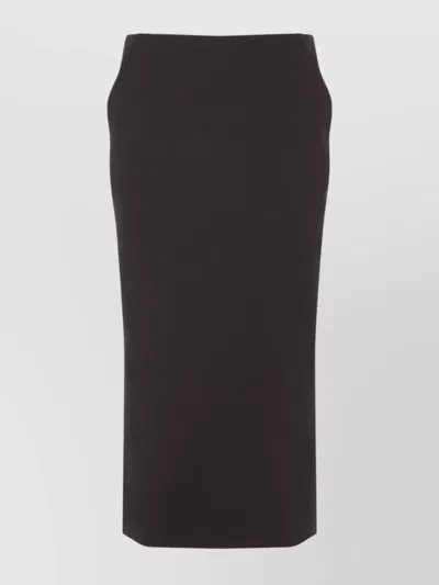 Giorgio Armani Wool Midi Skirt Central Slit
