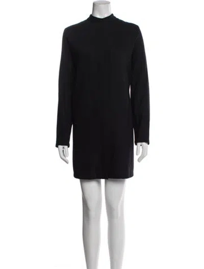 Pre-owned Giorgio Armani Wool Mini Dress In Black