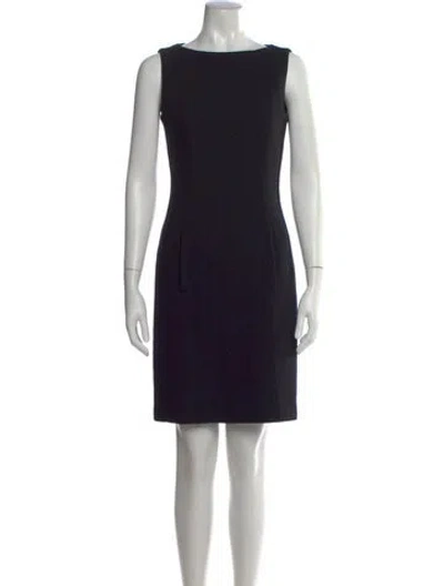 Pre-owned Giorgio Armani Wool Mini Dress In Black