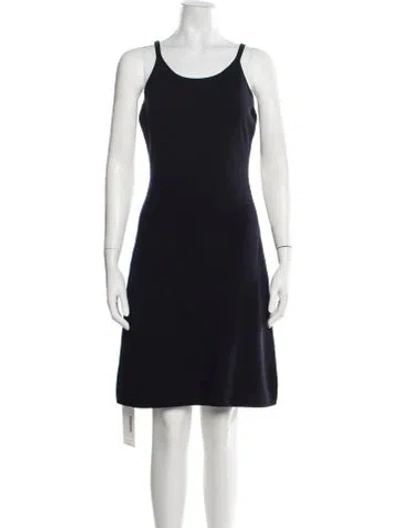 Pre-owned Giorgio Armani Wool Mini Dress In Blue