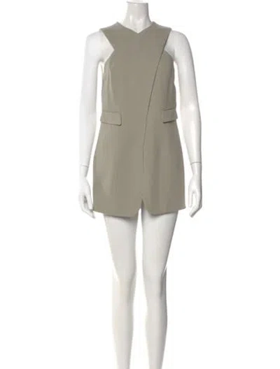 Pre-owned Giorgio Armani Wool Mini Dress In Neutral