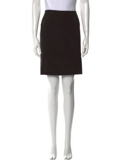 Pre-owned Giorgio Armani Wool Mini Skirt In Black
