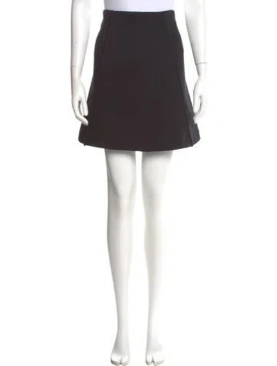 Pre-owned Giorgio Armani Wool Mini Skirt In Black