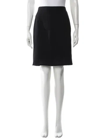 Pre-owned Giorgio Armani Wool Mini Skirt In Black