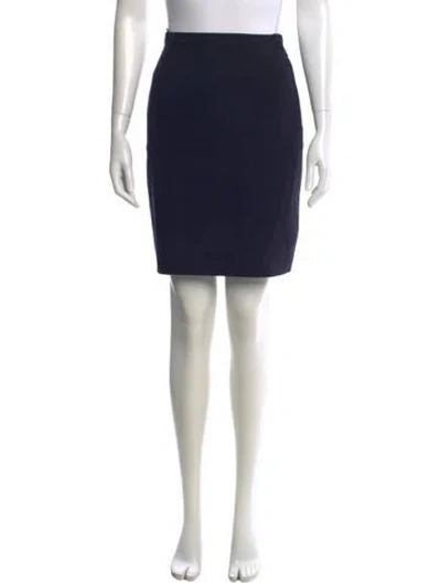 Pre-owned Giorgio Armani Wool Mini Skirt In Black