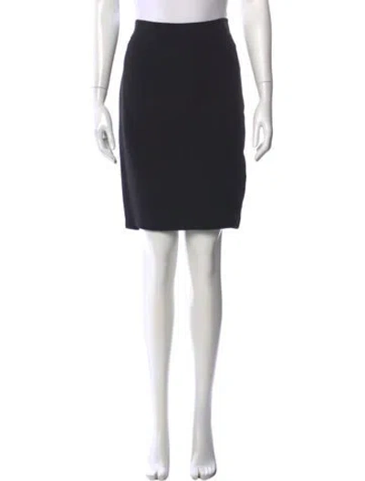 Pre-owned Giorgio Armani Wool Mini Skirt In Black