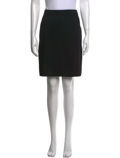 Pre-owned Giorgio Armani Wool Mini Skirt In Black