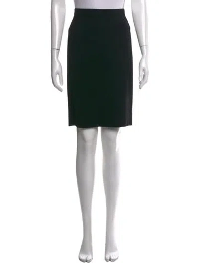 Pre-owned Giorgio Armani Wool Mini Skirt In Black