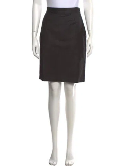 Pre-owned Giorgio Armani Wool Mini Skirt In Brown