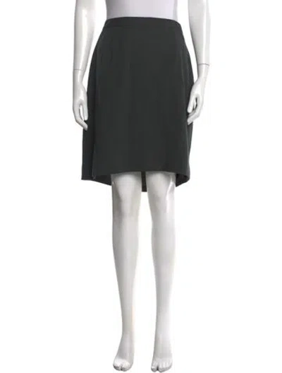 Pre-owned Giorgio Armani Wool Mini Skirt In Gray