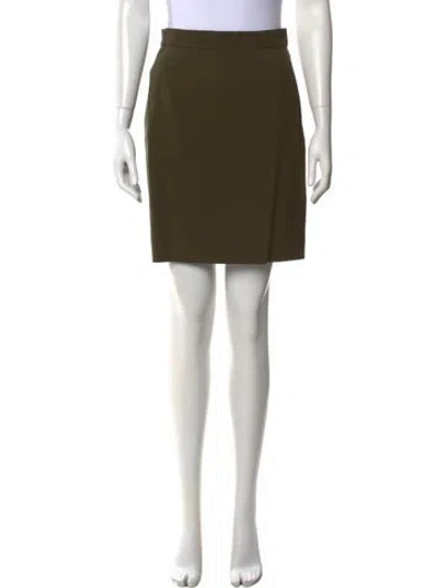 Pre-owned Giorgio Armani Wool Mini Skirt In Green