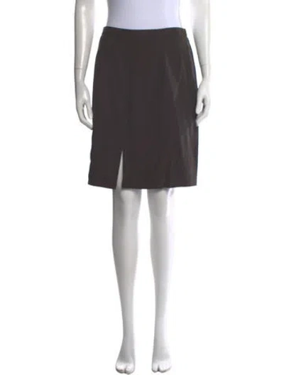 Pre-owned Giorgio Armani Wool Mini Skirt In Grey