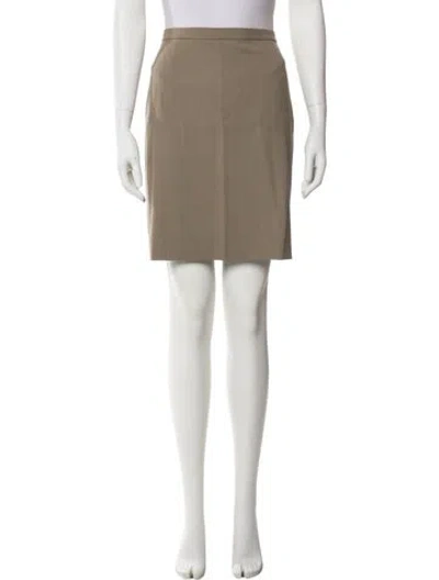 Pre-owned Giorgio Armani Wool Mini Skirt In Neutral